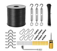 Kit De Cuerda De Alambre Kit tensor de alambre guía luz 50m con Cable cuerda suspensión cadena globo acero inoxidable 304 colgante