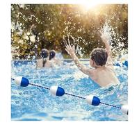 Kit de cuerda de seguridad ajustable y flotador para piscina, divisor de carril de natación duradero con ganchos para mayor seguridad y organización, perfecto para fiestas y eventos de verano en la