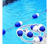 Kit de cuerda de seguridad flotante para piscina, separadores de carril de 18 m con bolas de boya, ideal para piscinas, seguridad de piscina, marcadores de carril de natación, líneas flotantes