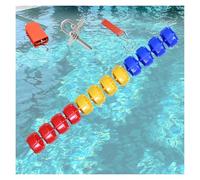 Kit de cuerda divisora de línea flotante de seguridad para piscina, divisor de nailon ajustable de 30 pies con gancho tipo S y tensor, fácil instalación para clubes de natación y seguridad acuática