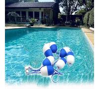 Kit de Cuerda divisoria de Seguridad para Piscinas con 2 Ganchos de Acero Inoxidable preensamblados. Accesorios para Piscinas enterradas. Barrera divisoria para Zonas Poco Profundas