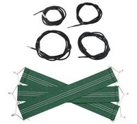 Kit de cuerda elástica de látex para reclinable, cuerdas plegables de tela para silla con correas de refuerzo de 4,5 cm de ancho (41 cm), juego de 7 piezas para salón al aire libre (juego verde)