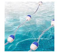 Kit de cuerda y flotador seguro para piscina, divisor de carril de natación de 58 pies, boya ligera para alberca, seguro para la familia, línea de natación, seguro Equint