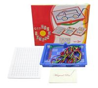 Kit de cuerdas para tablones de arte artesanal, kit de telar - Kit de arte de cuerdas trenzadas - Kits de proyectos de costura robustos, Kits de dibujo para niños y niñas desarrollo creativo
