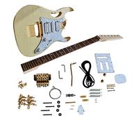 Kit de cuerpo de guitarra sin terminar Cuerpo de tilo Diapasón de palisandro Construye tu propio juego de guitarra Kit de bricolaje de guitarra eléctrica
