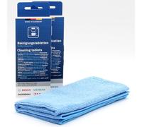 Kit de cuidado: 20 Pastillas de limpieza para Cafeteras automáticas + paño de microfibra, compatible con Bosch CTL636ES6W/09, CTL7181B0/02, CTL7181B0/03, CTL7181B0/04, CTL7181B0/05, CTL7181B0/07