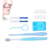 Kit de cuidado bucal de ortodoncia, juego de herramientas de limpieza de dientes, cepillo de limpieza de soporte de dientes, cepillo interdental, herramientas de cera de ortodoncia