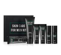 Kit de cuidado de la piel para hombres: set completo antienvejecimiento con limpiador facial diario, exfoliante, sérum facial, crema para los ojos y crema hidratante de día y de noche para, 6 piezas.