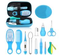 Kit de cuidado de la salud y aseo del bebé, juego portátil de cuidado de seguridad para bebés, kit esencial para recién nacidos (azul 14 en 1)