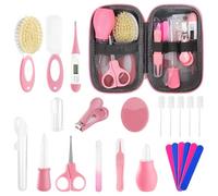 Kit de cuidado de la salud y aseo para bebés recién nacidos, kit de cuidado de bebé de 18 piezas, juego de cuidado de la salud de la guardería recién nacida, productos para el cuidado del bebé (rosa)