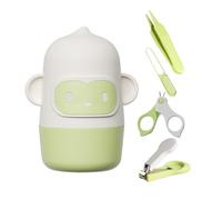 Kit de cuidado de uñas para bebés,Kit de uñas para bebés - Kit de cuidado de uñas 4 en 1 - Kit de manicura y pedicura con agarre, cortaúñas, tijeras, lima de uñas, pinzas con bonito estuche par