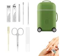 Kit de cuidado de uñas para hombre, Kit de cortaúñas, Cortaúñas y cortaúñas de los pies, Juego de cortaúñas de acero inoxidable para mujeres y hombres, cortaúñas para maletas, calcetines navideños par