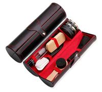 Kit De Cuidado De Zapatos De Cuero - Juego Completo De Pulido Y Limpieza De 10 Piezas, Herramientas Portátiles Para Restauración Multisuperficie, Bolsa De Viaje Con Funda Para Accesorios Con Acabado