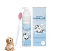 Kit de Cuidado del Acné para la Barbilla de Gato,30ml Loción Limpiadora para el Acné de Gato,Cepillo de Limpieza para el Acné,Elimina Suavemente los Puntos Negros