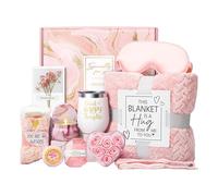 Kit De Cuidado Personal Para Mujer - 27x23x13 Cm Caja Regalo Bienestar 11 Piezas Caja Spa | Lujosa Cubierta De Sudadera De Cesta De Relajación Rosa Para Mamá, Amiga, Hermana, Esposa, Grande-