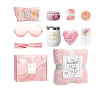 Kit de cuidado personal para mujeres | Kit de recuperación para mujeres - Set de regalo de lujo con tapa de franela para regalo de relajación femenina