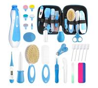 Kit de cuidados de saúde e higiene para recém-nascidos, kit de cuidados para bebês de 19 peças, conjunto de cuidados de saúde para berçário de recém-nascidos, produtos de cuidados para bebês (azul)