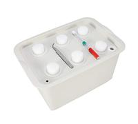 Kit de Cultivo de hidropónico para Planta de 6 Agujeros, huerto en casa, invernaderos huerto, Caja de Armario de jardín Interior y Exterior de Burbujas para Hierbas, Verduras, Flores(Gris)