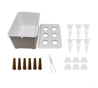 Kit de cultivo de interior con sistema de riego automático y diseño de cultivo de agua para un crecimiento eficiente de hierbas en espacios pequeños (blanco 1 juego)