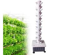 Kit de cultivo de torre hidropónica, 15 pisos con 45 sitios de plantas, sistema de jardinería vertical interior para hierbas, frutas y verduras