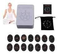 Kit de de brujas, juego de de madera,Juego de de brujas místicas de madera de 14 piezas | Guía completa Juego de de brujas con guía para la predicción del futuro, herramientas