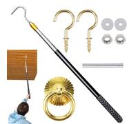 Kit De De Escalera Abatible | Gancho Telescópico De 163 Cm,Abridor Para Escotilla De Buhardilla Carga Ventana Garaje Armario Exterior - Para Carga Ventanilla Furgoneta Garaje