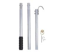 Kit de de extracción para escalera, kit de de bajada de escalera de ático con gancho de almacenamiento, diseño de empalme metálico para un acceso fácil y ahorro de
