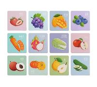 Kit de de Frutas: Conjunto Educativo con temática de Dibujos Animados, Actividad práctica para Padres e Hijos, Juego Creativo de resolución de Problemas, Juguete Atractivo para el desarro