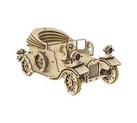 Kit de de madera 3D coche modelo coche kit de construcción | Coleccionable Retro Puzzle Cerebro Juguetes de Construcción Para Adultos Jóvenes Amigos Colección