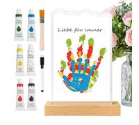 Kit de de manos familiares: artesanía de recuerdo para niños, marco de impresión de memoria, juego de fundición de arcilla DIY | Decoración para el hogar o la guardería Idea de regalo Material