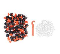 Kit de de nivelación para azulejos, herramientas reutilizables para la instalación de azulejos que incluyen 1 llave inglesa, 50 niveles y 100 separadores en cruz para