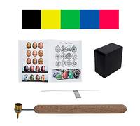 Kit de decoración de huevos de Pascua ucraniano con punta de latón fino de 0,3 mm, kistka de latón, cera de abejas, 5 tintes, alambre de limpieza e instrucciones.