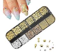 Kit de decoración de uñas, kit de decoración de esmalte de uñas brillante, herramientas de manicura de alto brillo con estuche de almacenamiento para mujeres diarias, novia, hogar, fiesta, salón, boda