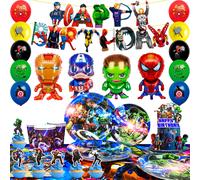Kit de decoración para fiesta de superhéroes, suministros para fiestas de superhéroes, decoraciones de cumpleaños de superhéroes para niños. nuevo