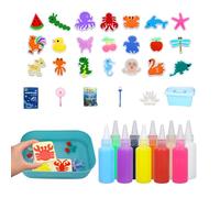 Kit De Del Agua | con 10 Geles y 12 Moldes para Actividades Artísticas y Manualidades | Kit de s Acuáticas - Para Niños De 5+ Años, Aula, Hogar, Fiesta De Cumpleaños, Familia Y Escuela