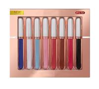 Kit de delineador de ojos líquido mate de 8 colores, resistente al agua, de larga duración, secado rápido, sin manchas, colorido, delineador de ojos líquido, juego de bolígrafos (# 02)