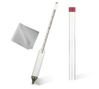 Kit de densidad de de arce, juego de tazas de prueba de hidrómetro de acero inoxidable, herramienta de medición de escala Baume, analizador preciso de contenido de azúcar de 25,3 x 2,5 x 2,5 cm