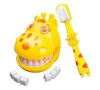 Kit de Dentista Jirafa para Niños 2-5 Años - Juego Interactivo de Cepillado con Dientes Extraíbles y Cepillo Gigante | Juguete Educativo para Hábitos de Higiene, Imitación y Aprendizaje Temprano