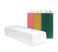 Kit de Depilación 100 Bandas Depilatorias + 3 Cartuchos de Cera Roll On (Rosa, Miel y Aloe Vera)