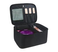 Kit de depilación, bolsa organizadora para calentador de cera, kit de cera para depilación, bolsa de almacenamiento para depilación, bolsa de herramientas de cera (negro)