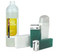 Kit de Depilación Roll On Calentador + 2 Cartuchos de Cera Roll On (Aloe Vera) + 100 Bandas Depilatorias + Aceite Post Depilatorio