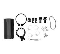 Kit de depósito de lata de captura de aceite con deflectores Separador de aceite de alto rendimiento de ajuste universal con accesorios de montaje para todos los automóviles (Negra)