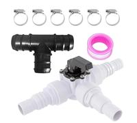 Kit de derivación para calentador solar de piscina - 1 unidad rápida | Conecte la válvula desviadora Conexión de la manguera Profesional Alta resistencia Robusto Durable Sección de engranaje Pieza de