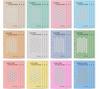 Kit de desafío de ahorro de 48 piezas, juego de presupuesto A6 con rastreadores de dinero y desafíos de 30/52/100 días, carpeta de ahorro de denominación europea con calcomanías motivacionales para