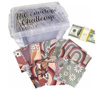 Kit de desafío de sobres de 100 días: ahorra 100 días de dinero. El manual de planificación presupuestaria ayuda a los niños a aprender a ahorrar y la de almacenamiento es para coche, cumpleaños