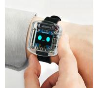 Kit de desarrollo de reloj de voz Diy Ai con pantalla Oled para reconocimiento inteligente de voz y experiencias de diálogo de voz personalizadas (negro)