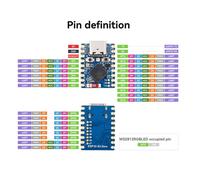 Kit de desarrollo ESP32-S3 Zero Mini, microcontrolador de 240 MHz, A