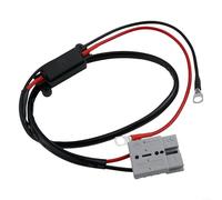 Kit de desconexión rápida de 50 A para conector de batería con fusible de 40 A, terminales de cobre chapados en plata para RV barco para cabrestante ATV - Juego de cables de alimentación resistentes