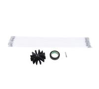 Kit de deshollinador de chimeneas, 12 Piezas Kit de Cepillo de Limpieza de ventilación para secador de Chimenea con Accesorio de Taladro para Limpieza, Uso con o sin Taladro