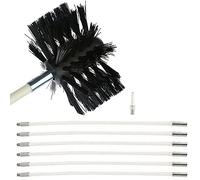 Kit De Deshollinador De Chimeneas De Chimeneas, Cepillo De Limpieza De Humos Y Juego De Varillas, Palo De Limpieza De Hollín Kit de limpieza de chimenea(6 Rods,610mm)
